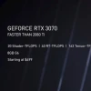 Nvidia rtx 3070, performance ufficiali